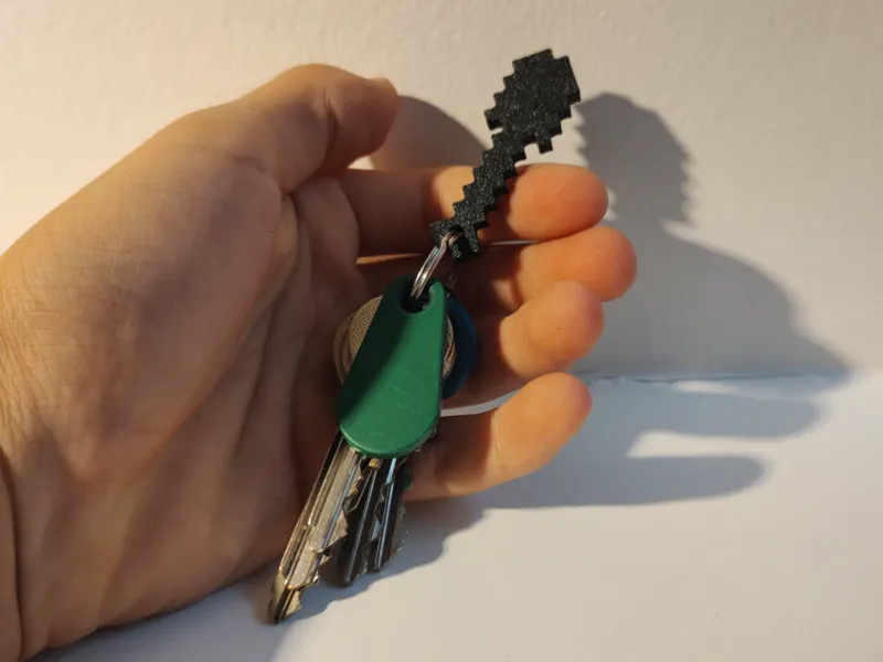 Minecraft shovel keychain