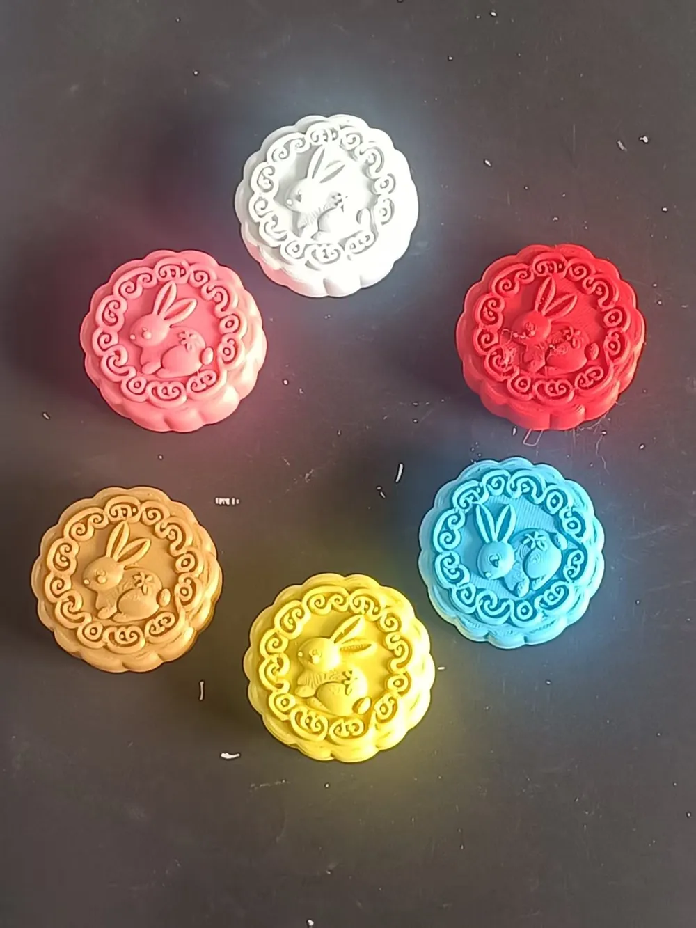Cute Jade Rabbit Mooncake by freemaker MakerWorld: Download Free 3D Models