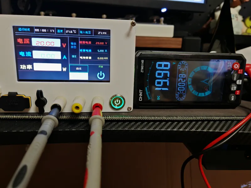 （测试版）基于6522C模块触摸屏可调电源DCDC Adjustable power supply