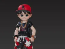 "jovem de corrente estilo hip hop animes"