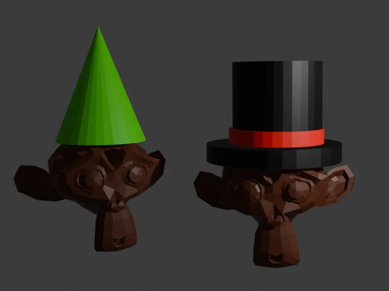 cool monkey with top hat and party hat
