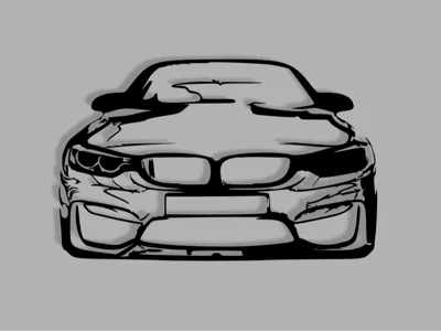 BMW M4 F82 Front Silhouette Design