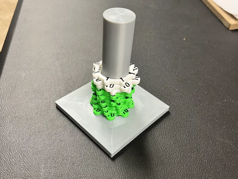 Number ring storage post
