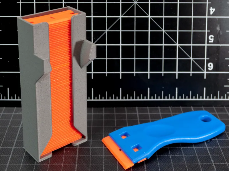Scraper holder/dispenser by BRobb, chamfered remix