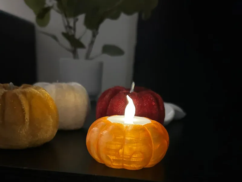 Glowing Pumpkin Tealight – Easy Halloween Decor