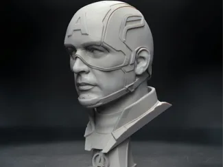 Captain america  Head Bust