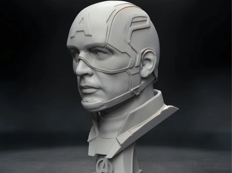 Captain america  Head Bust