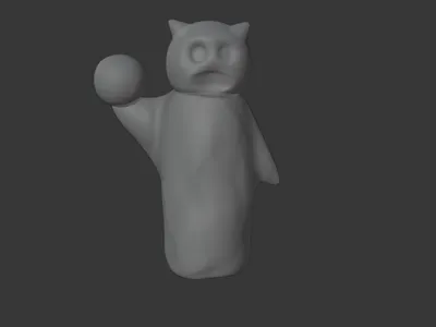 ghost cat with yarn