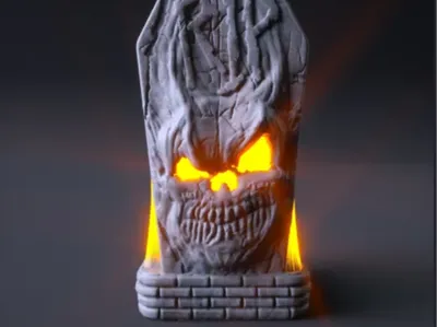 Halloween tomb lamp whit RIP