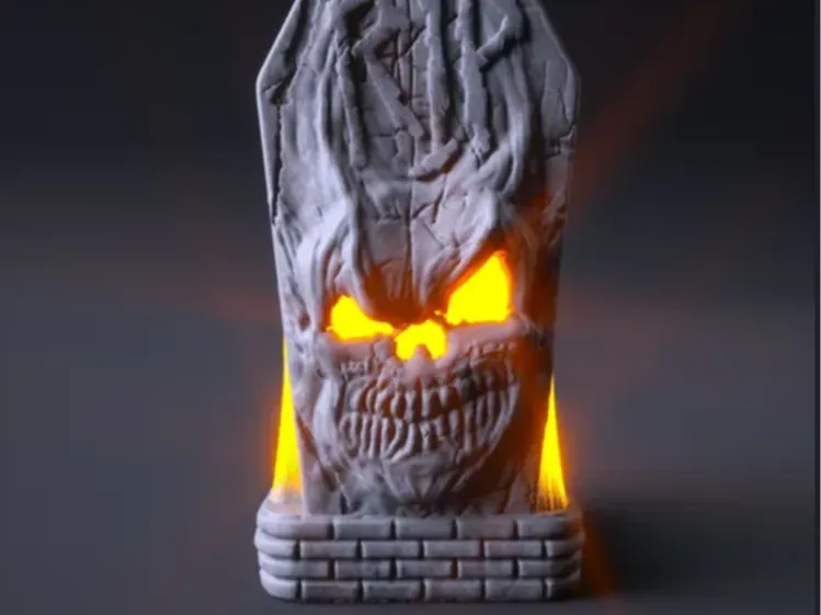 Halloween tomb lamp whit RIP