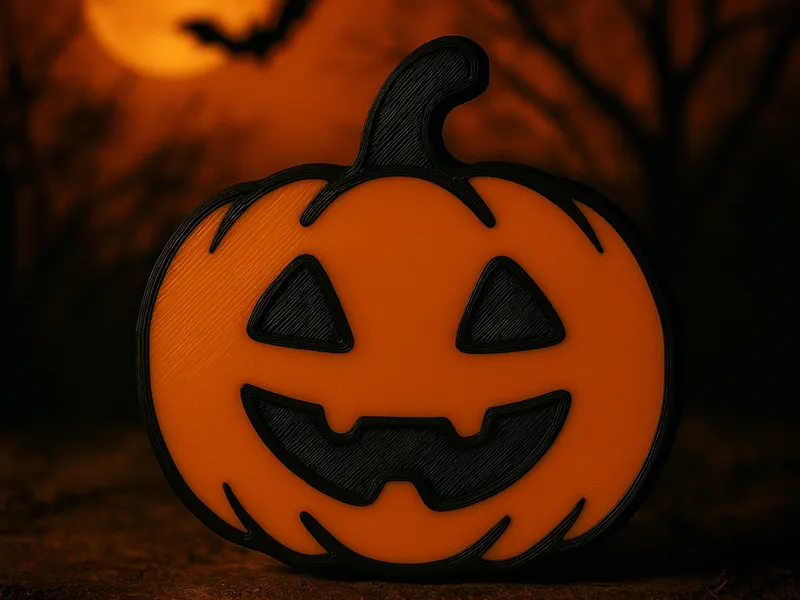 Halloween-Kürbis – Grinsendes Schild  