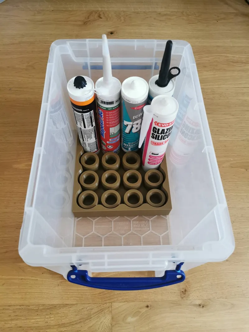 Sealant tube storage rack