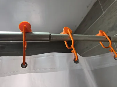 Long shower curtain hook