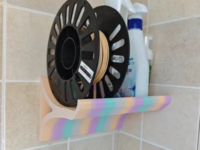 Wall-mounted filament spool holder Wall-mounted Filament spool holder Storage rack No drilling required Wall-mounted rack Storage rack Extendable