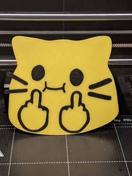 FU Cat Emoji Wall Art