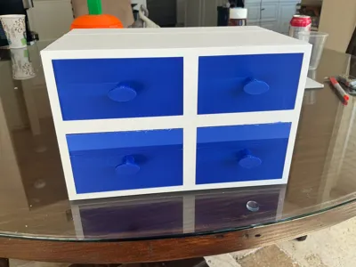 organizer with sliding cabinets no screws or glue