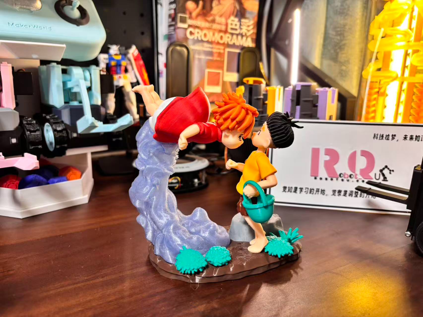 Ponyo and Sosuke - Free 3D Print Model - MakerWorld