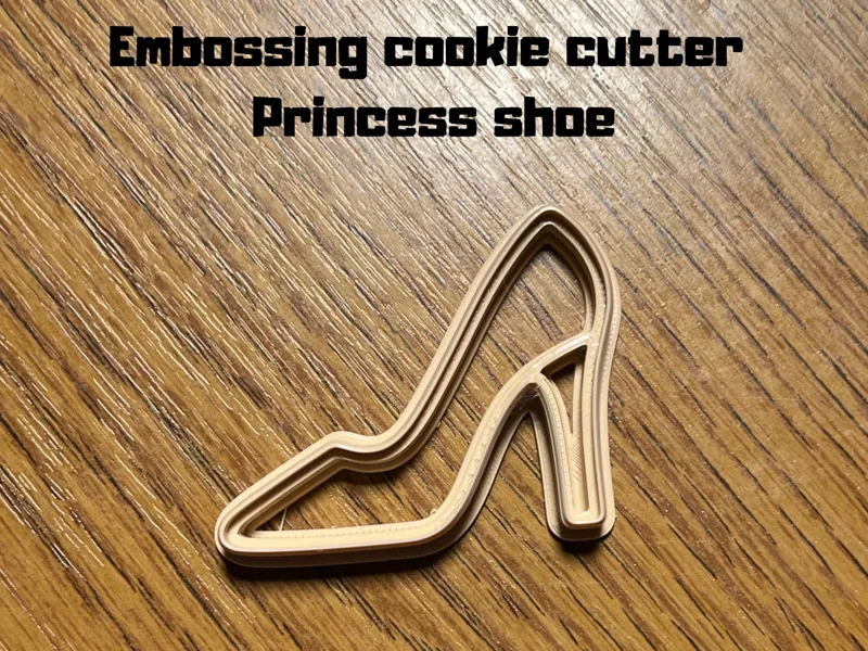 Embossing cookie cutter princess shoe
