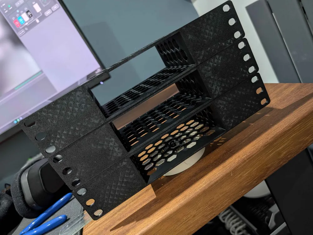 10 Inch Rack Layout Custom Vented Mini Rack Shelf (10 & 6 Inch Racks) - Free 3D Print Model ...