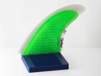 FCS Surfboard fin rack.