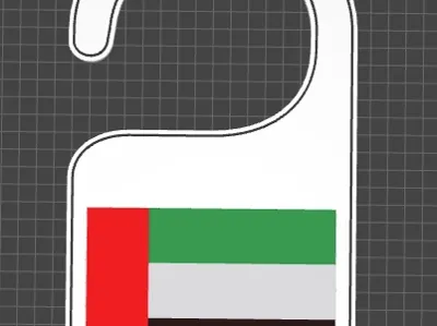 UAE Flag Car Card
