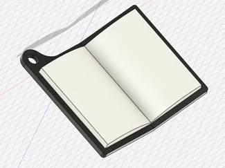 Llavero libro abierto 3D