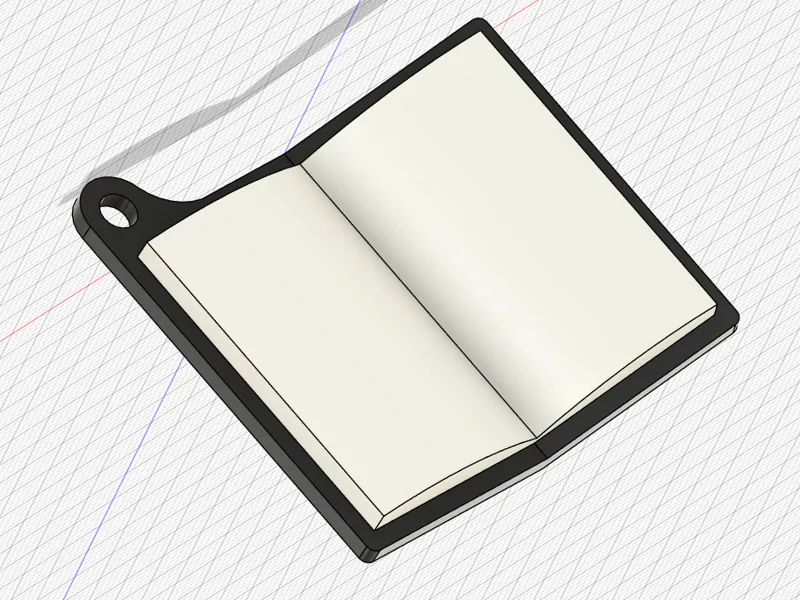 Llavero libro abierto 3D
