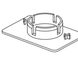 Oxberg hinge hole cover plate