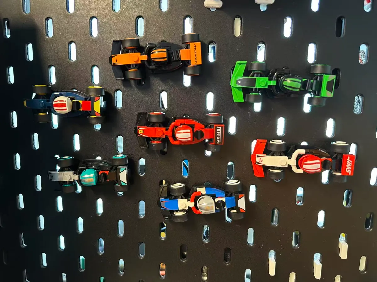 Lego Mini F1 Hanging Accessories for IKEA Pegboard by Atom MakerWorld ...