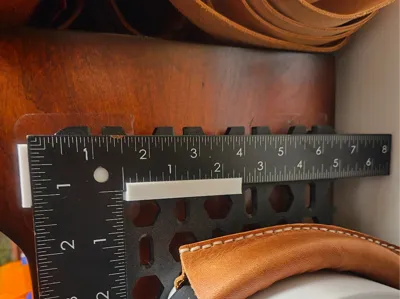 Skadis pegboard holder for metal ruler