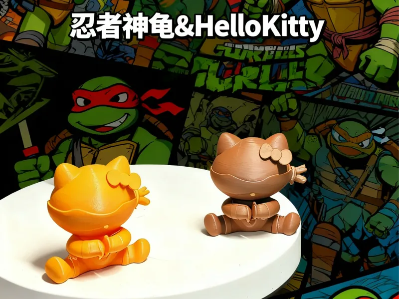 忍者神龟hellokitty NOAMS 余料消耗猫 一体打印