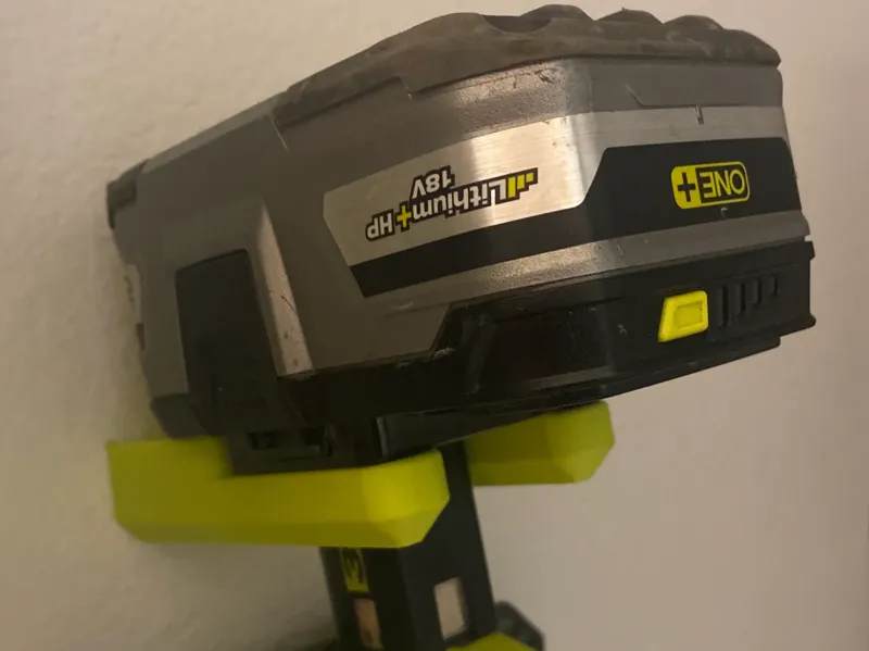 One screw Ryobi 18V Battery Shelf