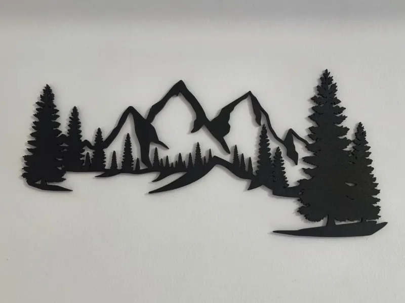 Mountain & Pine Trees Wall Art