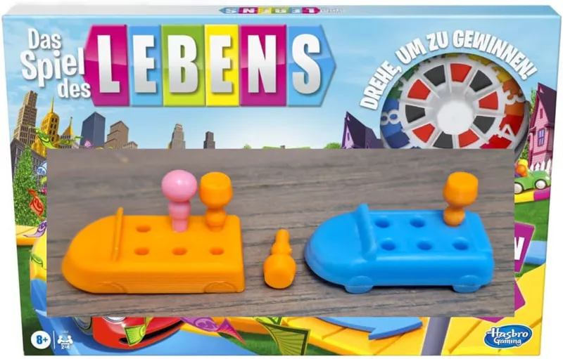 Game of Life car and pins / Spiel des Lebens Auto