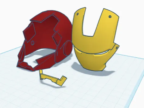iron man retro blocky helmet