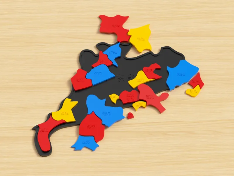 广东省地图-拼图