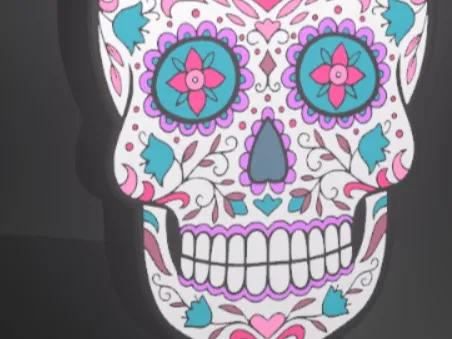 Dia de los Muertos Lightbox Sugar Skull Catrina