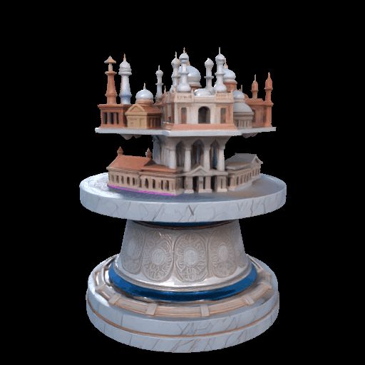 Timeless Monuments On Marble Podium Sculpture