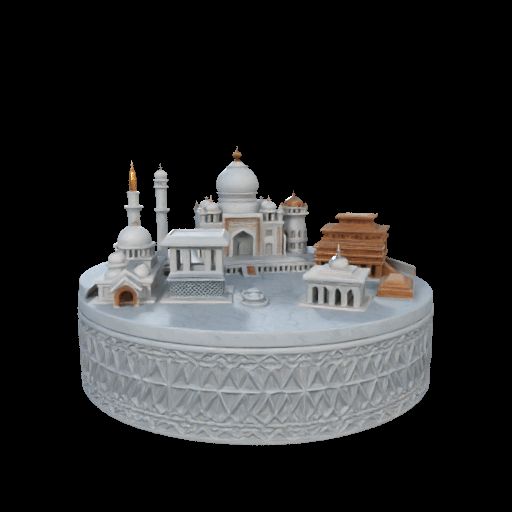 Monumental Heritage Wonders On Marble Platform