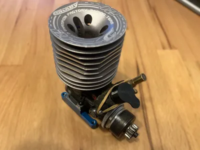 RC nitro motor air intake and exhaust cover