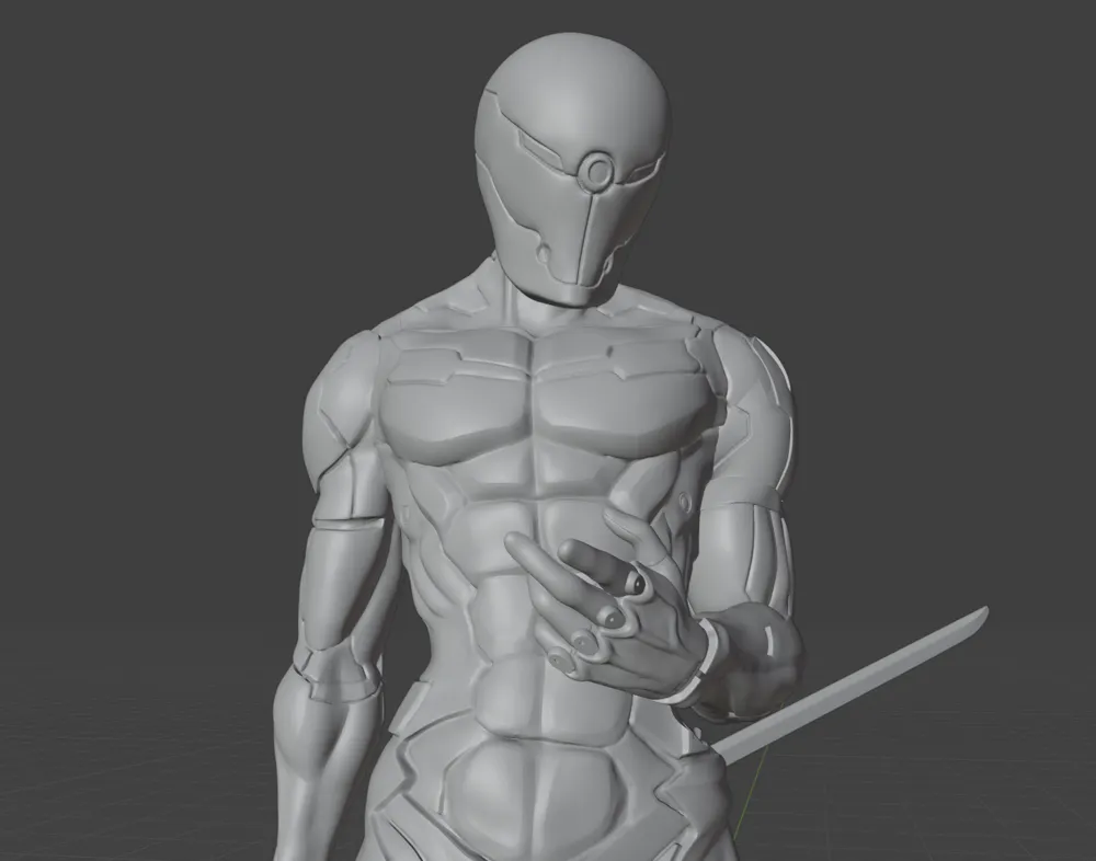 3Dプリント 等身大グレイ・フォックス（サイボーグ忍者）メタルギア