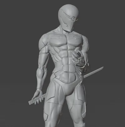 3Dプリント 等身大グレイ・フォックス（サイボーグ忍者）メタルギア