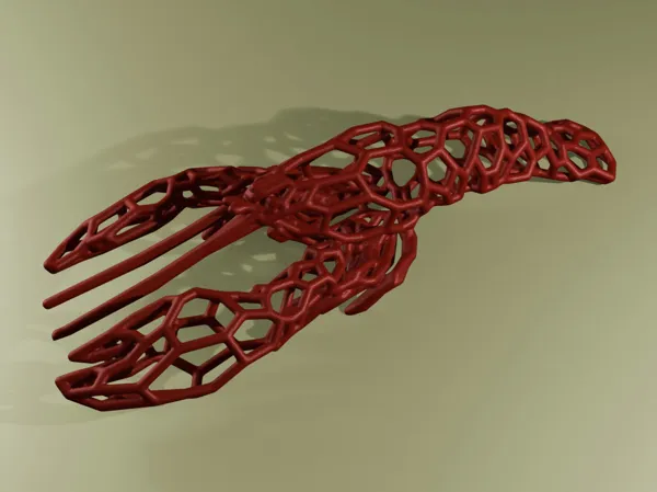 Homard décoratif façon Voronoi