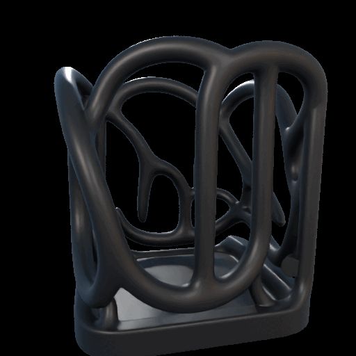 Simple Shape Pen Pencil 3D Holder Showpiece