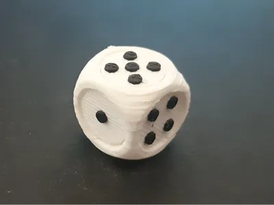 Single-extruder multi-color dice