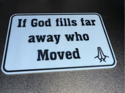 If God fills far away who moved