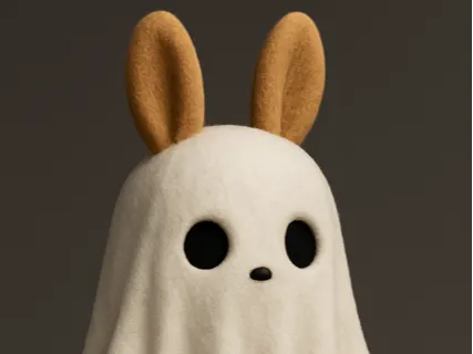 Cute Bunny Ghost Halloween