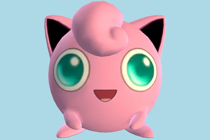 Jigglypuff Pokemon 3D Model