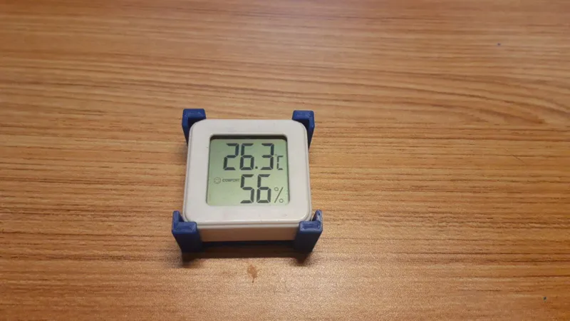 Magnetic mount for a generic mini hygrometer