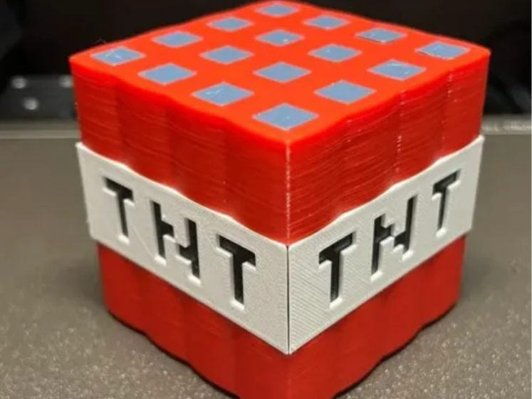 我的世界 TNT桌面垃圾桶 分件打印